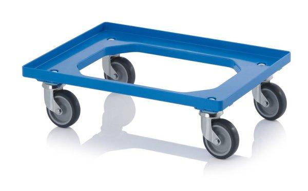 RO 64 GU-5015 szállító roller kocsi 4 irányítható gumi kerekekkel 620x420
mm (kék)