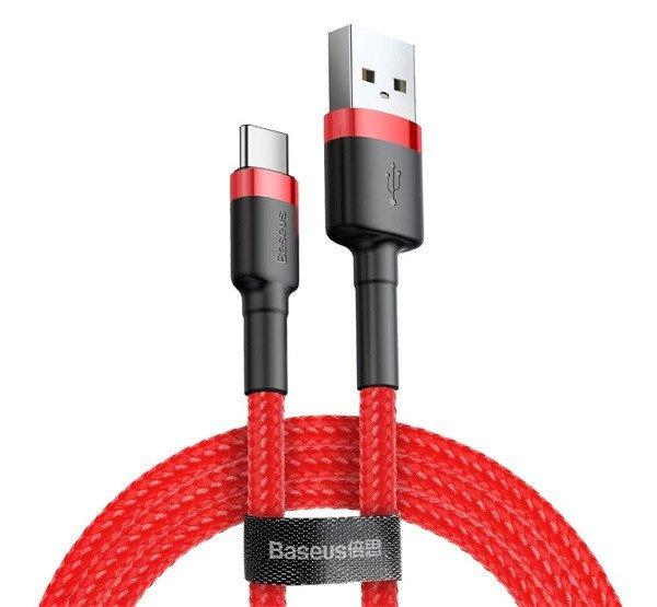 Baseus Cafule USB-USB Type-C kábel 2A 2m, piros