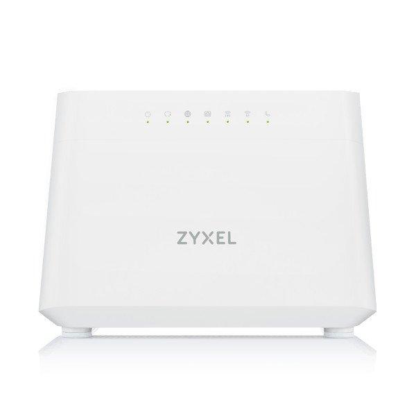 ZYXEL ADSL/VDSL2 Modem + Wireless Router Dual Band AX1800 + 4x(1000Mbps) + 1xUSB
+ 2xFXS port, DX3301-T0-EU01V1F