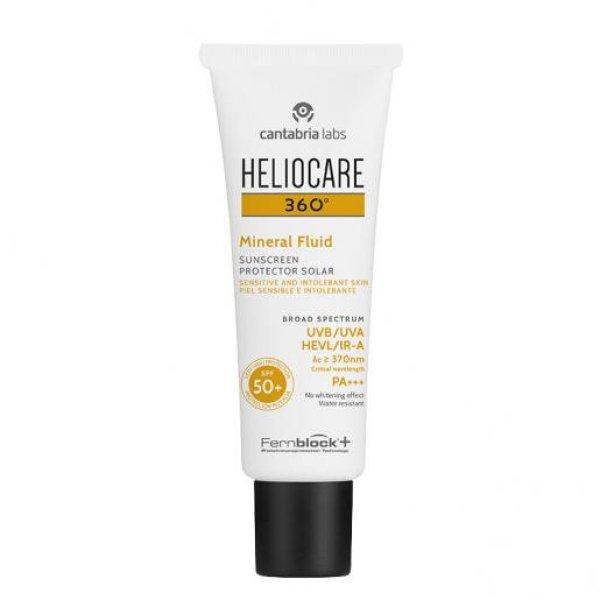 Heliocare Fényvédő emulzió ásványi
szűrőkkel SPF 50+ 360° (Mineral Fluid) 50 ml