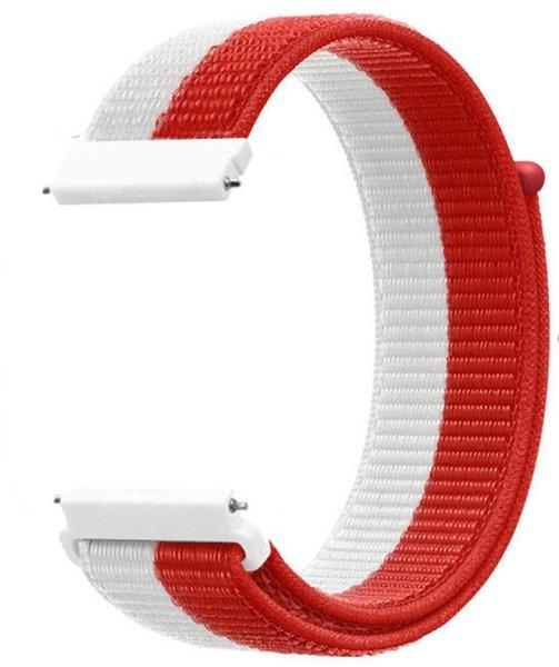 4wrist Átfűzhető óraszíj Garmin 22 mm - White/Red