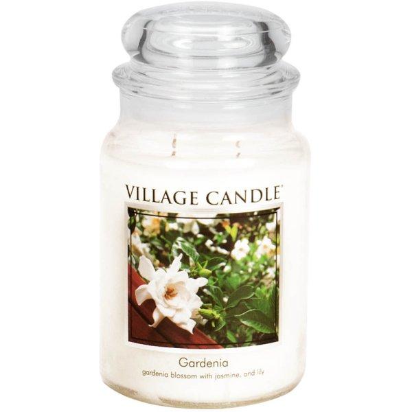 Village Candle Illatgyertya üvegben Gardénia 602 g
