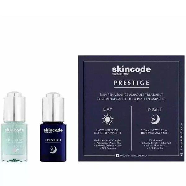 Skincode Nappali és éjszakai bőrápoló
ajándékkészlet Prestige (Skin Renaissance Ampoule Treatment) 2 x
15 ml