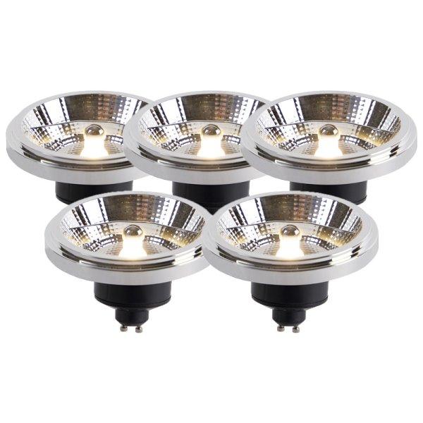 5 db GU10 LED lámpa készlet AR111 11W 820 lm 3000K