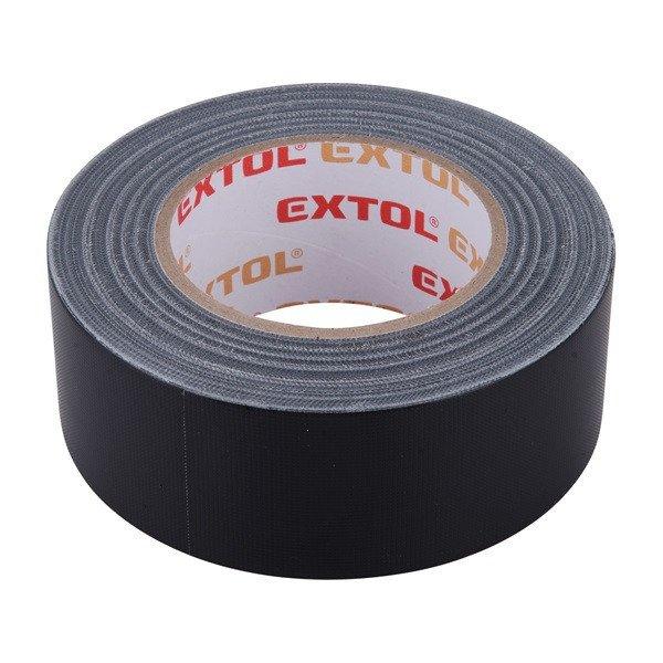 EXTOL PREMIUM ragasztószalag textiles, fekete, 50mm×50m (hobby szalag / duckt
tape)