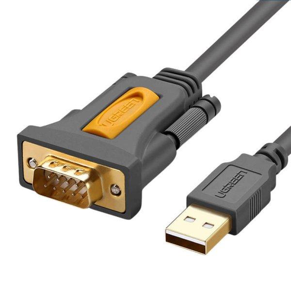 UGREEN Cable USB-C to DB9 RS-232 1m (black)