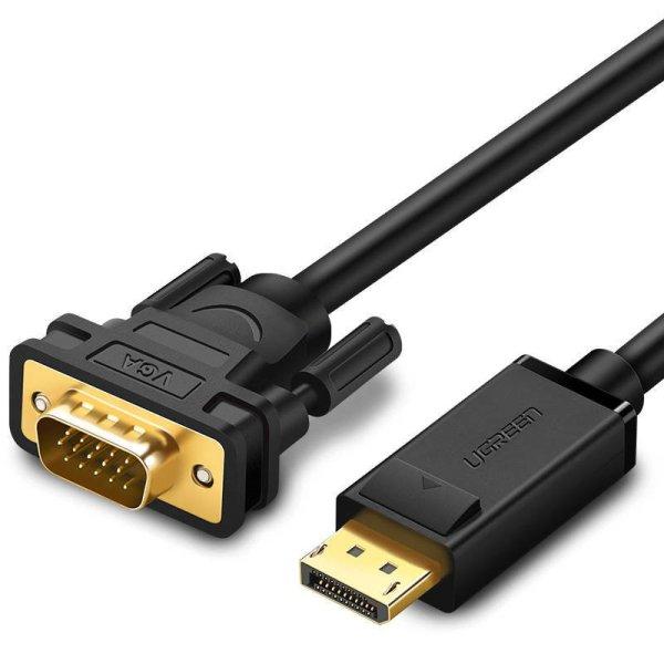 UGREEN DP105 DisplayPort - VGA kábel FullHD, egyirányú, 1,5m (fekete)