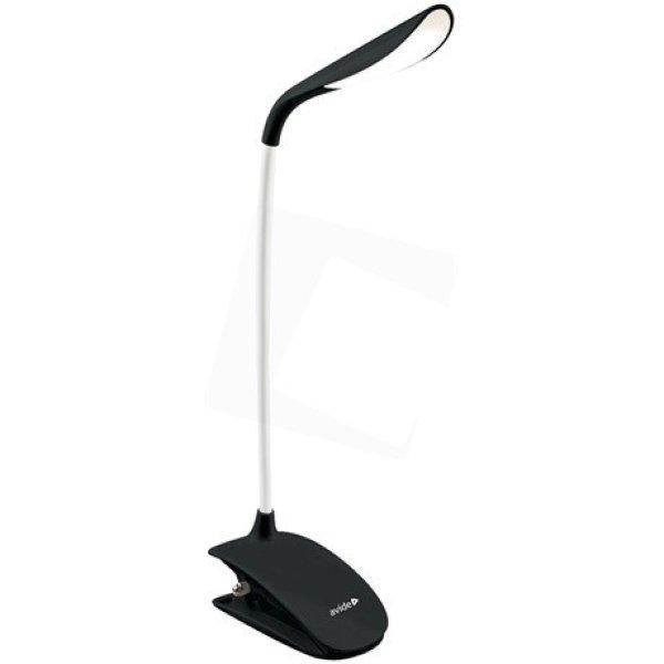 Avide ABLDL-CLIP-1.5W-BL led asztali lámpa csiptethető fekete 1.5w