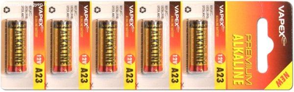 Vapex 5 db A23 méretű tartóselem 12V