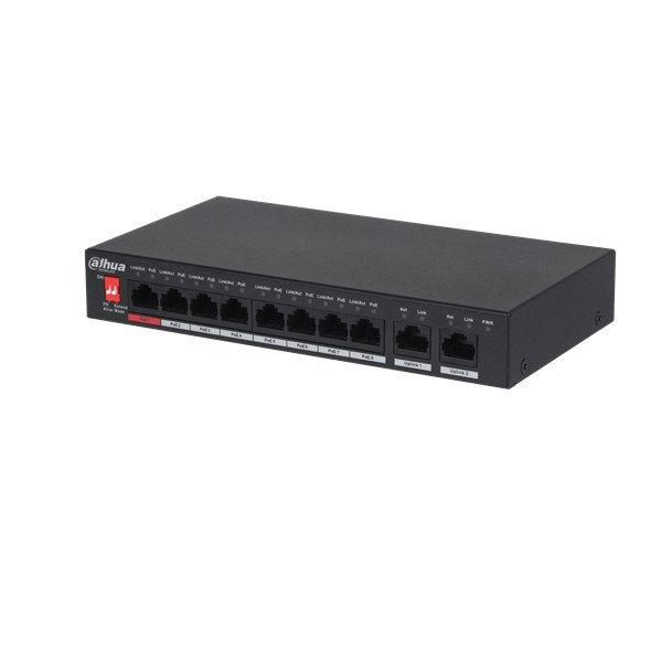 Dahua PoE switch - PFS3010-8ET-96 (1x 10/100 (HighPoE/PoE+/PoE) + 7x
10/100(PoE+/PoE) + 2x gigabit uplink, 96W, 51VDC)