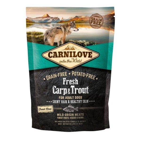 Carnilove Fresh Adult Dog Carp & Trout Hair & Healthy Skin- Ponty & Pisztráng
Hússal 1,5kg