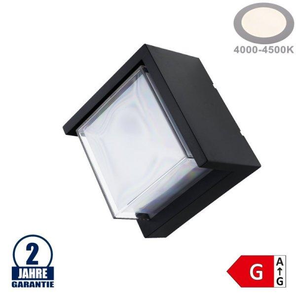 LED 12W fali lámpa rombusz "le" fekete IP65 meleg fehér/ 7530
(Optonica)