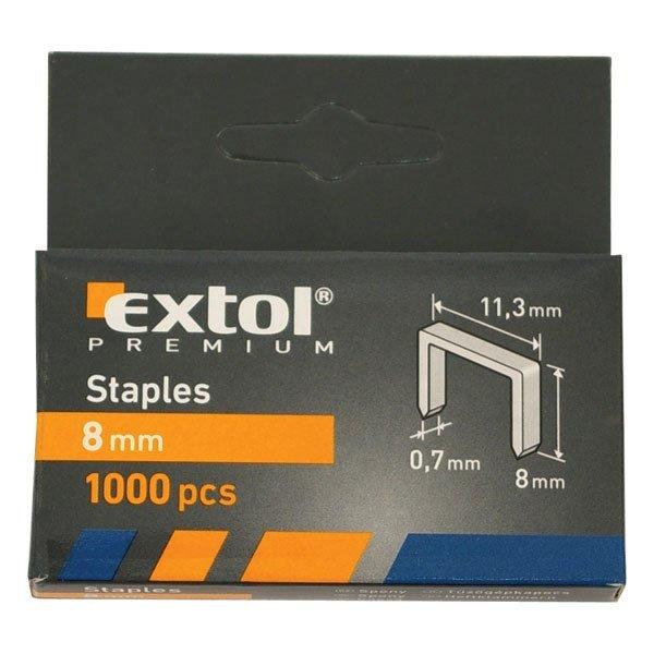 EXTOL PREMIUM tűzőgépkapocs (11,3×0,52×0,7); 10mm, 1000db