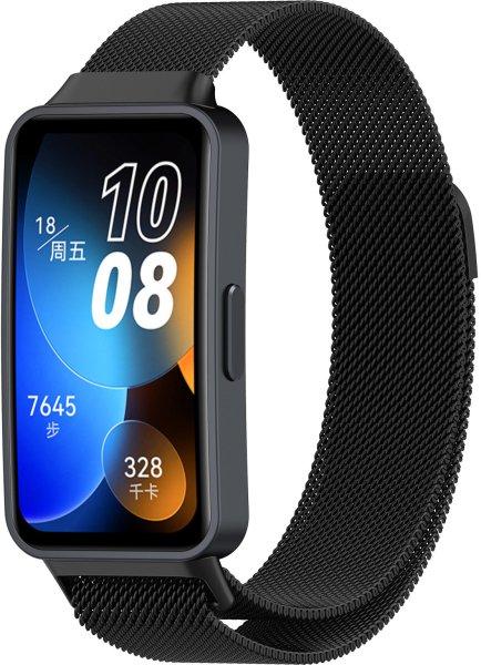 4wrist Milánói szíj, mágneses csattal Huawei Watch Band 8
-hoz - Black