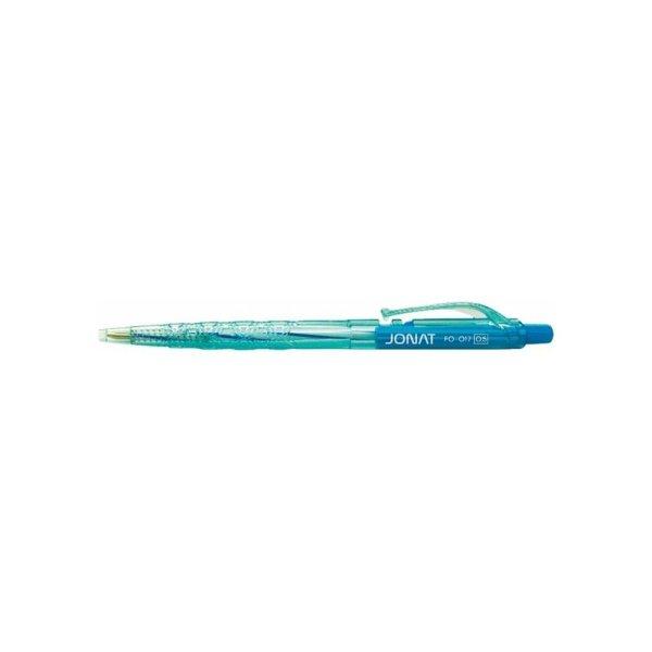 Golyóstoll, 0,25 mm, nyomógombos, FLEXOFFICE "Jonat", kék