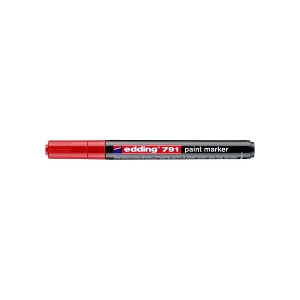 Lakkmarker, 1-2 mm, EDDING "791", piros