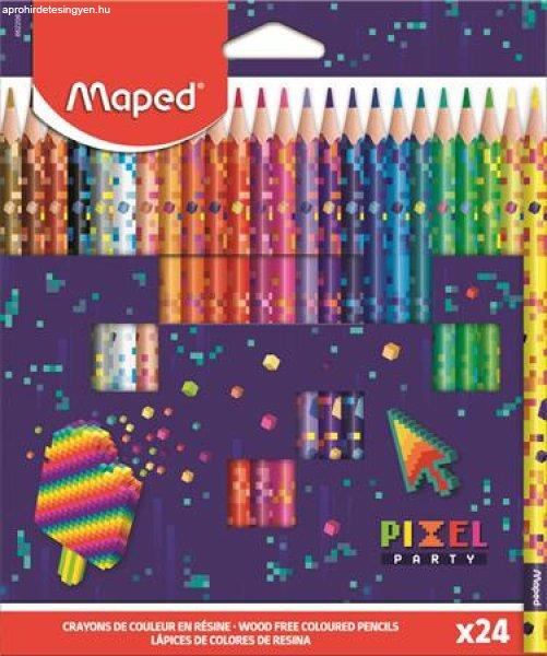 Színes ceruza készlet, háromszögletű, MAPED Deepsea Paradise, 24
különböző szín / készlet (831705)