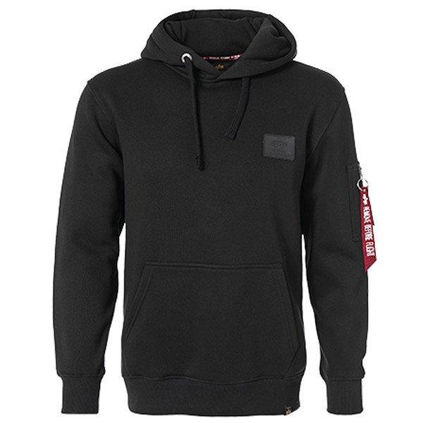 Férfi pulóver Alpha Industries Back Print Hoody Black