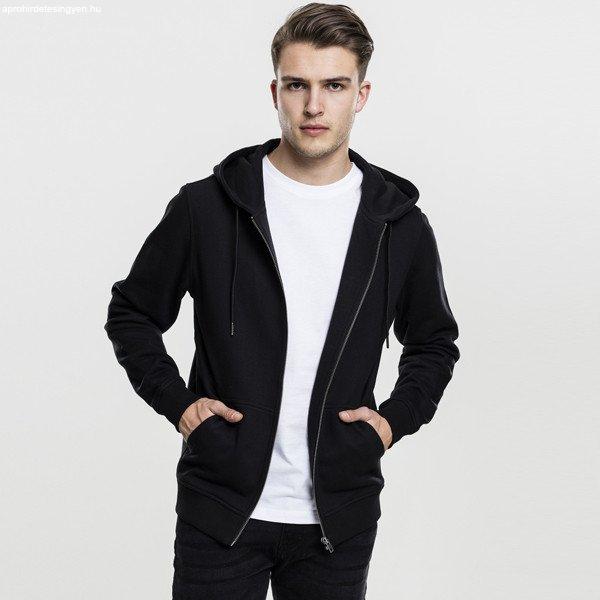 Pulóver Urban Classics Basic Zip Hoody black