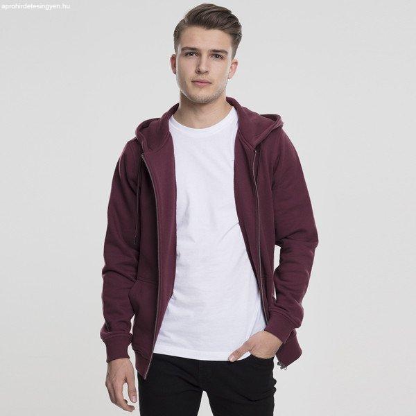 Pulóver Urban Classics Basic Zip Hoody cherry