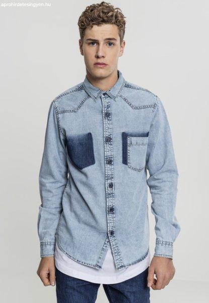 Urban Classics Denim Pocket Shirt freshblue wash