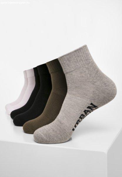 Urban Classics High Sneaker Socks 6-Pack black/white/grey/olive