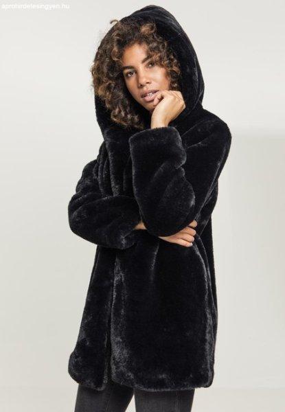 Urban Classics Ladies Hooded Teddy Coat black