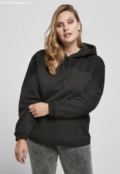 Urban Classics Ladies Lace Inset Hoody black