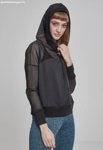 Urban Classics Ladies Mesh Hoody black