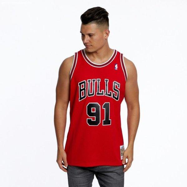 Mitchell & Ness Chicago Bulls #91 Dennis Rodman red Swingman Jersey