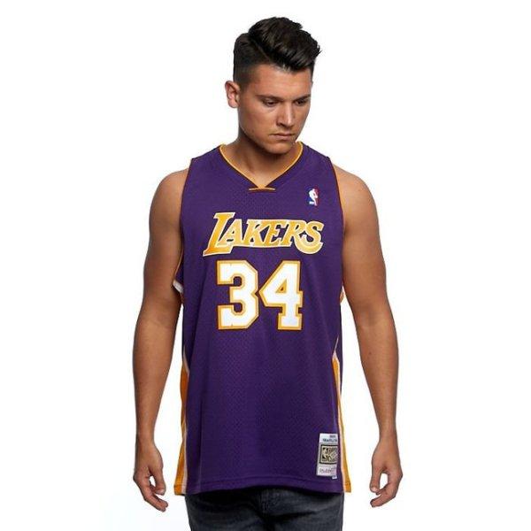 Mitchell & Ness Los Angeles Lakers #34 Shaquille O'Neal purple Swingman
Jersey