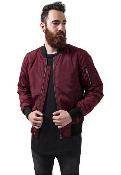 Urban Classics 2-Tone Bomber Jacket burgundy/black