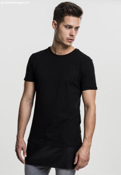 Urban Classics Long Zipped Leather Imitation Bottom Tee blk/blk