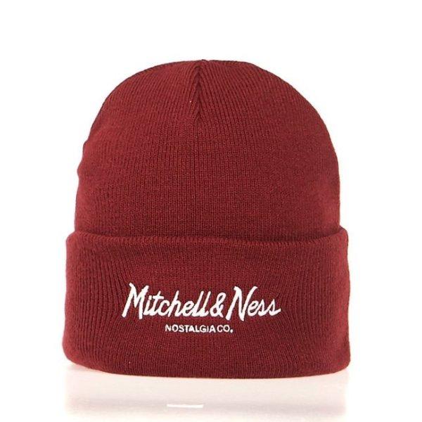 Mitchell & Ness Beanie Own Brand burgundy Pinscript Cuff Knit