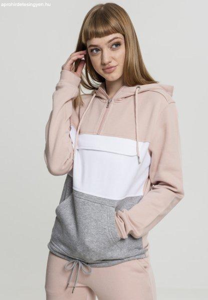 Urban Classics Ladies Color Block Sweat Pullover lightrose/grey/white