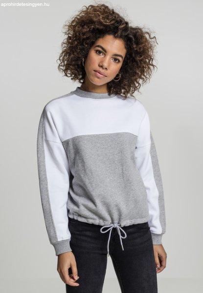 Urban Classics Ladies Oversize 2-Tone Stripe Crew grey/white