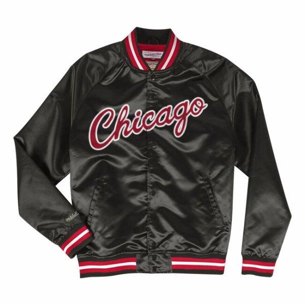 Mitchell & Ness Chicago Bulls Lightweight Satin Jacket black