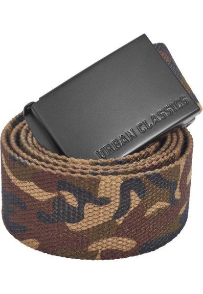 Urban Classics Canvas Belts woodcamo/blk