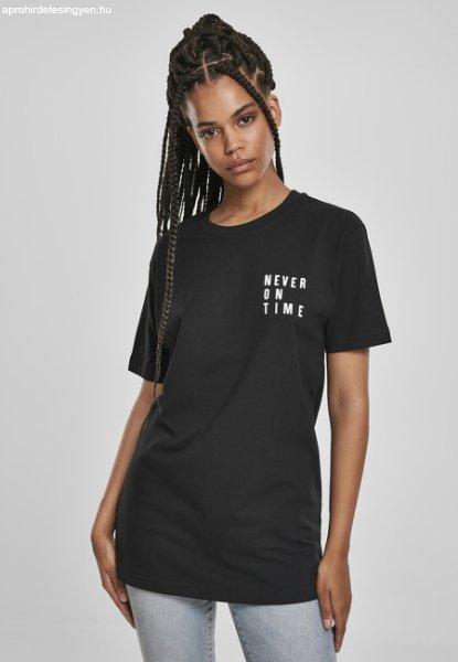 Mr. Tee Ladies Never On Time Tee black