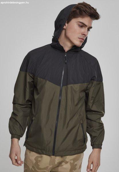 Urban Classics 2-Tone Tech Windrunner blk/darkolive