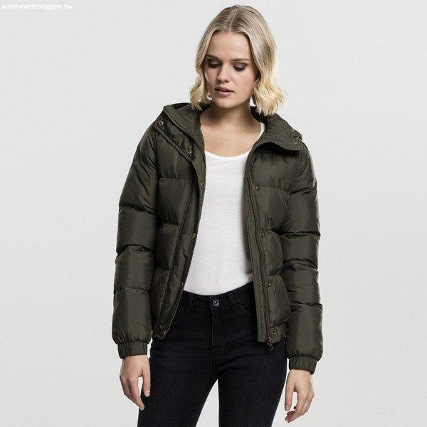 Urban Classics Ladies Hooded Puffer Jacket darkolive