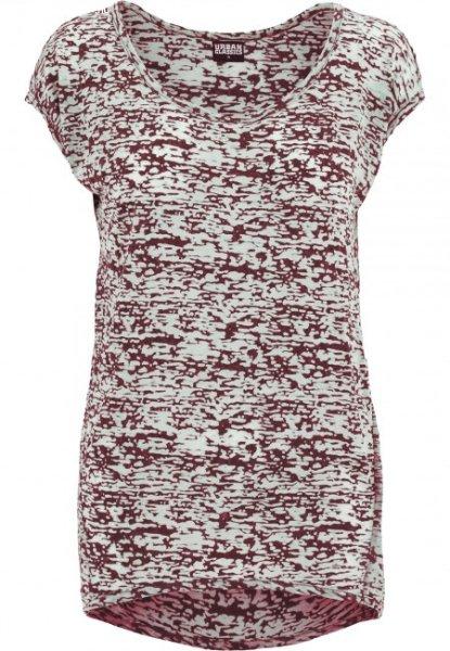 Urban Classics Ladies Burnout Tee burgundy