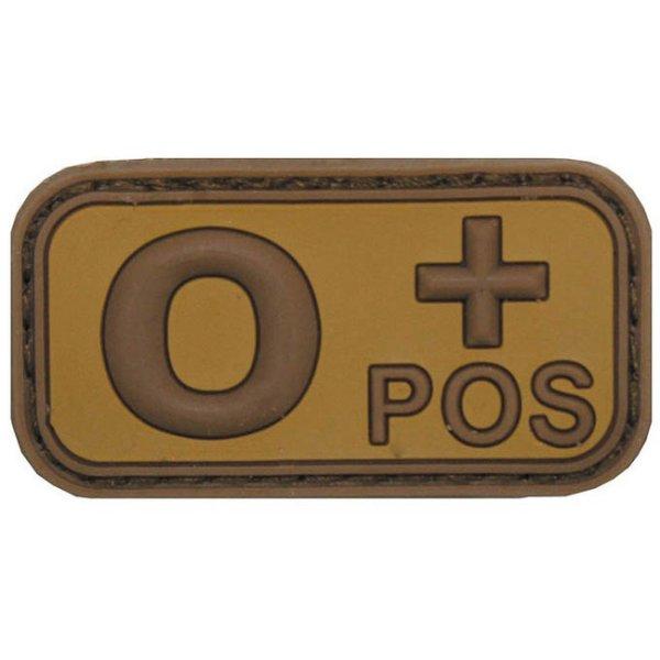 MFH vércsoport tapasz 3D, 0 pozitív khaki 5x2,5cm