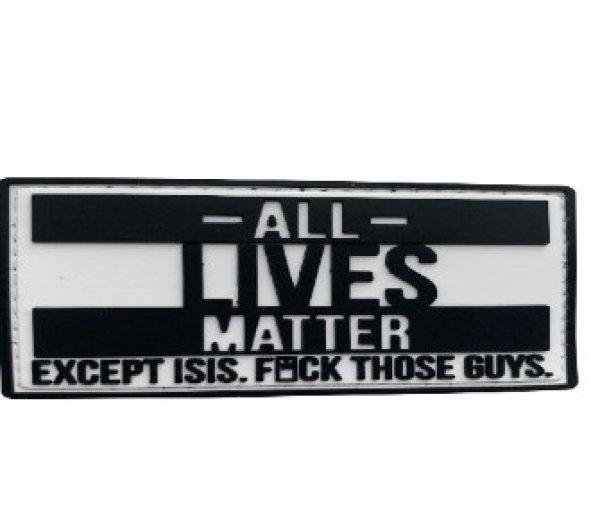 WARAGOD All lives matter PVC rátét