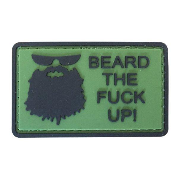 WARAGOD Tapasz 3D Beard The Fuck Up oliv 6x3.5cm