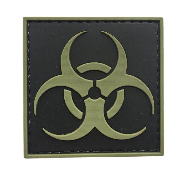 WARAGOD Tapasz 3D Biohazard Square feketer 5x5cm