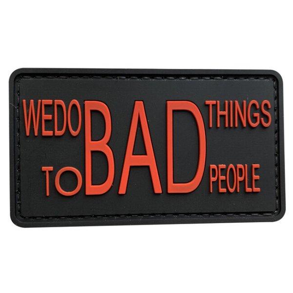 WARAGOD We do BAD Things PVC rátét, piros