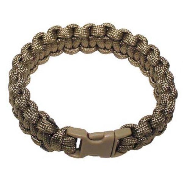 MFH paracord karkötő csattal, szélesség 1,9cm, minta coyote tan