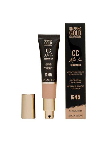 Dripping Gold Könnyű hidratáló smink és CC krém
SPF 45 Me In (CC Foundation) 32 ml 4.5 Warm Beige