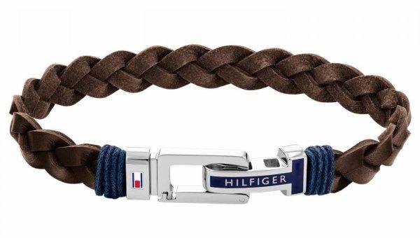 Tommy Hilfiger Luxus bőr karkötő acél csattal 2790309